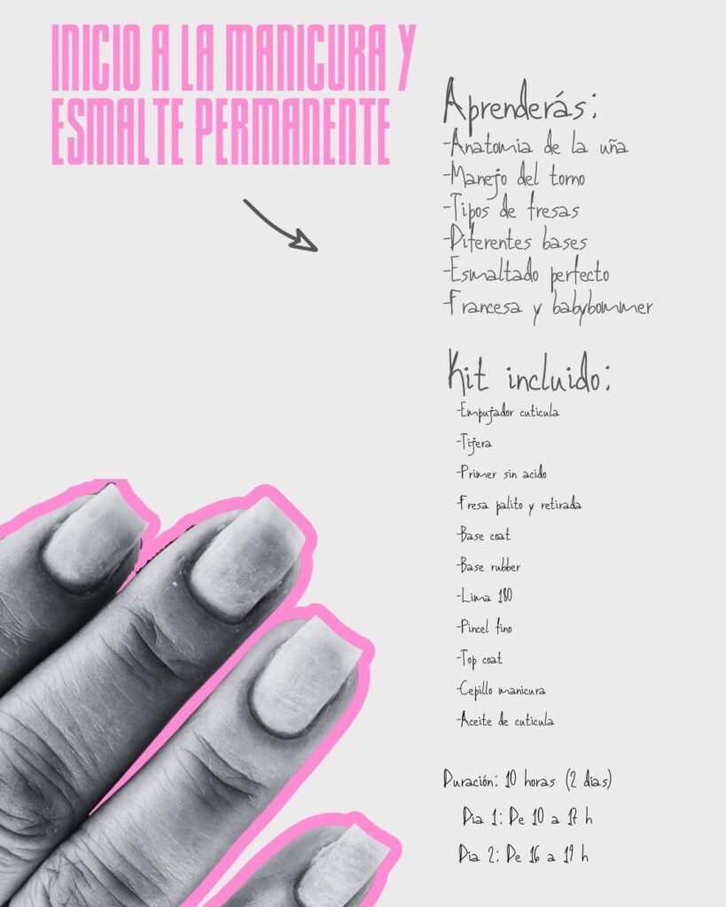 Inicio a la manicura y esmalte permanente inicio manicura